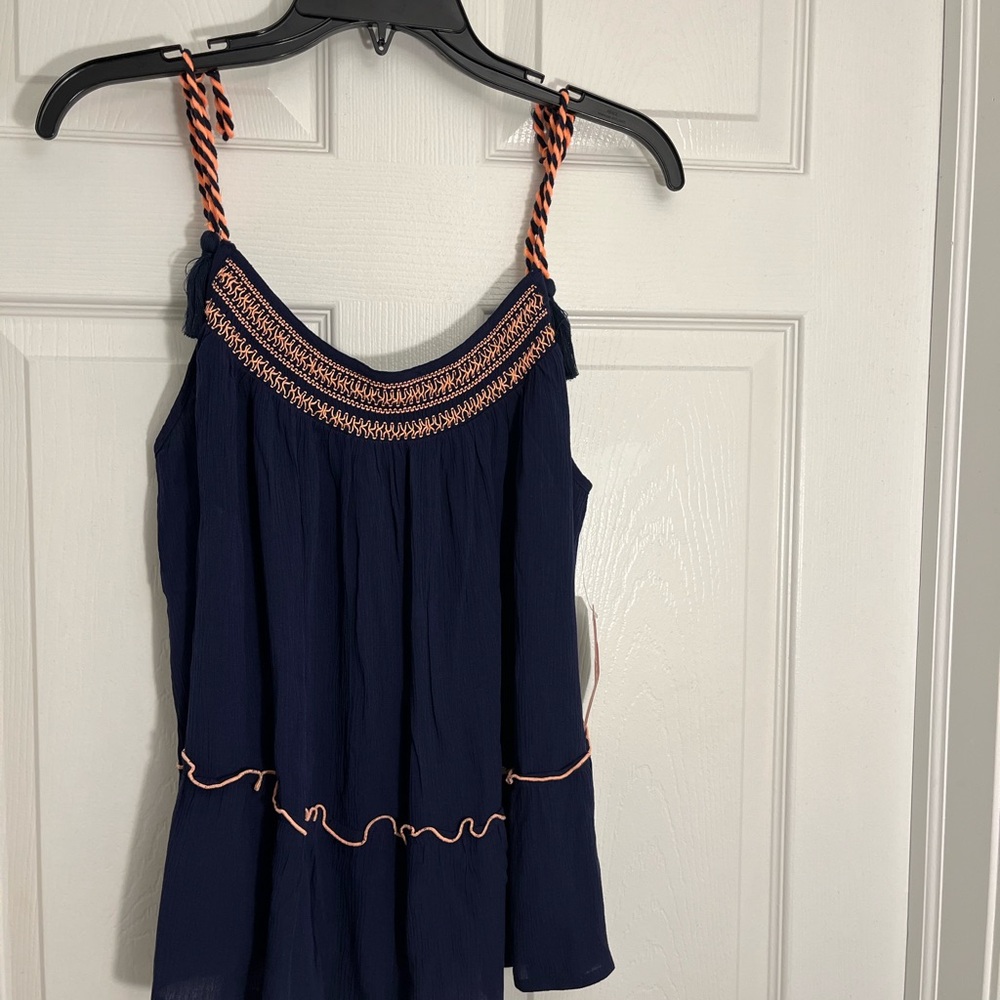 Blue and Orange Top Juniors Large